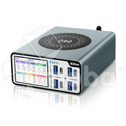 Зарядная станция Aixun DP20 (200W, 8 портов 4USB-QC3.0/4Type-C-PD, Qi 15W, LCD)