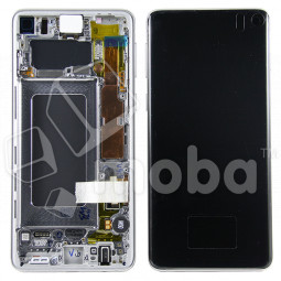 Дисплей для Samsung Galaxy S10 (G973F) модуль с рамкой Белый - OR (SP)