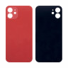 Задняя крышка для iPhone 12 (A2403) Красный (стекло, широкий вырез под камеру, логотип)