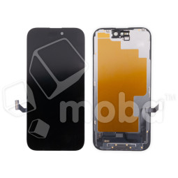 Дисплей для iPhone 15 (A3090) в сборе с тачскрином Черный - (Hard OLED) (площадка под IC)