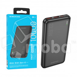 Внешний Аккумулятор (Power Bank) Borofone BJ38 10000 mAh (22.5W, QC3.0, PD, 2USB, MicroUSB, Type-C, LED индикатор) Черный