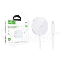 Беспроводное зарядное устройство Hoco CW63 (15W, быстрая зарядка. Qi2) Белый
