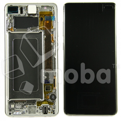 Дисплей для Samsung Galaxy S10+ (G975F) модуль с рамкой Белый - OR (SP)