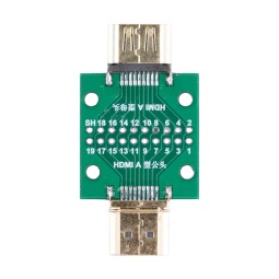 Разъем HDMI (штекер-гнездо) на плате (20 pin, 2,54 мм)