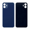 Задняя крышка для iPhone 12 (A2403) Синий (стекло, широкий вырез под камеру, логотип)