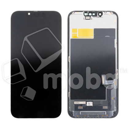 Дисплей для iPhone 13 (A2635) в сборе с тачскрином Черный - (Soft OLED, Full HD) (с верификацией = с привязкой без ошибки)