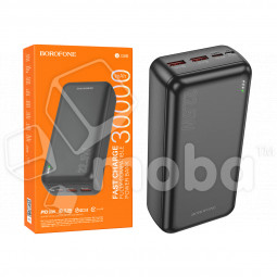 Внешний Аккумулятор (Power Bank) Borofone BJ38B 30000 mAh (22.5W, QC3.0, PD, 2USB, MicroUSB, Type-C, LED индикатор) Черный