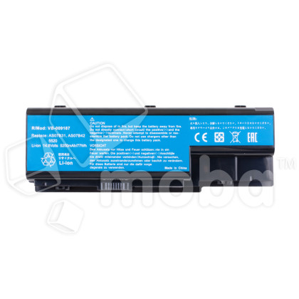 Аккумуляторная батарея для ноутбука Acer Aspire 5520, 5530, 5710, 5720, 5730, 5910, 5920, 5930, 5942 (AS07B31) 5200 mAh