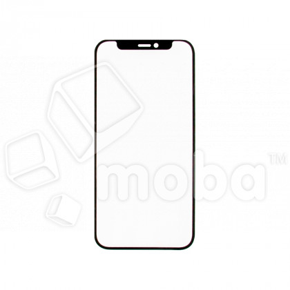 Стекло для переклейки iPhone 12/12 Pro в сборе с OCA пленкой Черный - OR (Mitsubishi)