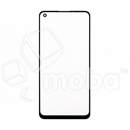 Стекло для переклейки Realme 8 4G/8 Pro (RMX3085/RMX3081) в сборе с OCA пленкой Черный - OR (Mitsubishi)