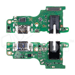 Шлейф для Tecno Spark 40 Pro (KM6) плата на системный разъем/разъем гарнитуры/микрофон - Премиум