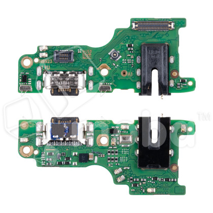 Шлейф для Tecno Spark 40 Pro (KM6) плата на системный разъем/разъем гарнитуры/микрофон - Премиум