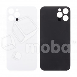 Задняя крышка для iPhone 12 Pro (A2407) Белый (стекло, широкий вырез под камеру, логотип)