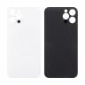 Задняя крышка для iPhone 12 Pro (A2407) Белый (стекло, широкий вырез под камеру, логотип)