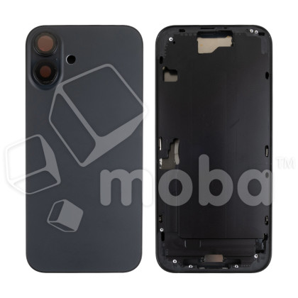 Корпус для iPhone 16 Plus (A3290) (1 Sim) Черный - Премиум