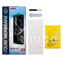 Защитное стекло "UV комплект" для Xiaomi Redmi Note 13 Pro+/14 Pro 4G/5G/14 Pro+ 5G (клей, лампа)