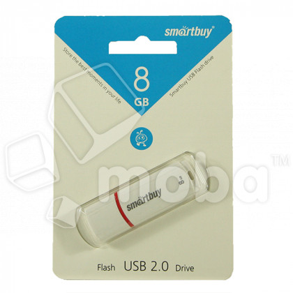 USB-флеш (USB 2.0) 8GB Smartbuy Crown Белый