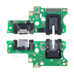 Шлейф для Tecno Camon 20 (CK6n) плата на системный разъем/разъем гарнитуры/микрофон - Премиум