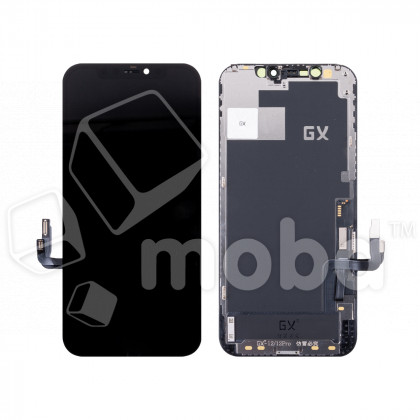 Дисплей для iPhone 12/12 Pro (A2403/A2407) в сборе с тачскрином Черный GX (площадка под IC)