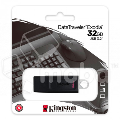 USB-флеш (USB 3.2) 32GB Kingston DataTraveler Exodia Черный