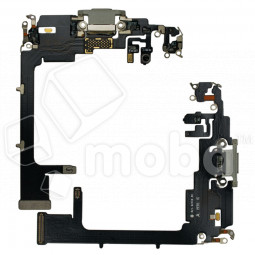 Шлейф для iPhone 11 Pro (A2215) на системный разъем/микрофон Белый