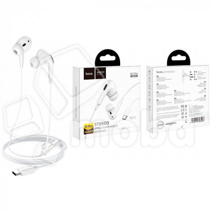 Гарнитура Type-C Hoco M1 Pro (вакуумные) Белый