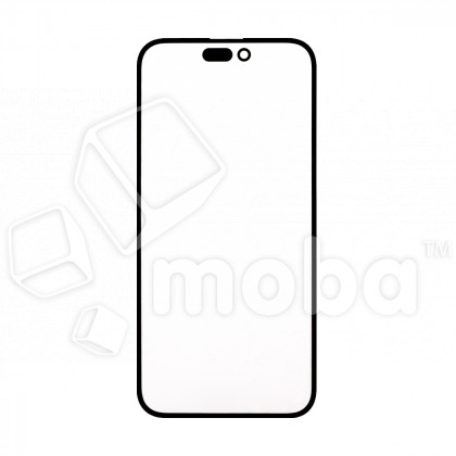 Стекло для переклейки iPhone 14 Pro Max в сборе с OCA пленкой Черный - OR (Mitsubishi)