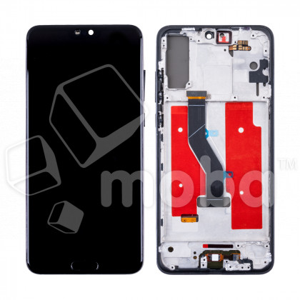 Дисплей для Huawei P20 Pro (CLT-L29) модуль с рамкой Черный - (OLED)
