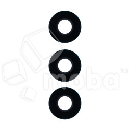 Стекло камеры для Huawei Honor 400 Lite (ABR-NX1) (комплект 3 шт.) Черный