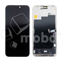 Дисплей для iPhone 15 Pro Max (A3106) в сборе с тачскрином Черный - (Soft OLED, Full HD, 120 Гц) (с верификацией = с привязкой без ошибки)