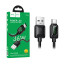 Кабель USB - Type-C Hoco U146 (3A, 36W, оплетка нейлон, 1.2 м) Черный