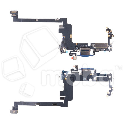 Шлейф для iPhone 17 Pro (A3523) на системный разъем/микрофон Синий - Премиум