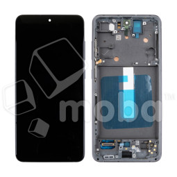 Дисплей для Samsung Galaxy S21 FE (G990B) модуль с рамкой Серый - Сервисный оригинал