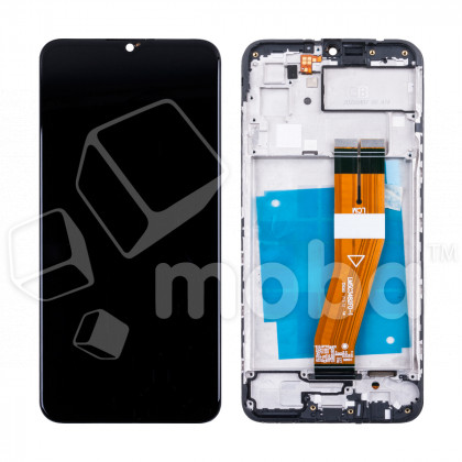 Дисплей для Samsung Galaxy A03 (A035F) модуль c рамкой Черный - OR Ref. (SP)