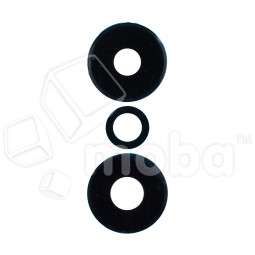 Стекло камеры для Xiaomi Redmi Note 13 Pro 5G (2312DRA50C/2312CRAD3C/2312DRA50G/2312DRA50I) (комплект 3 шт.) Черный