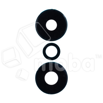 Стекло камеры для Xiaomi Redmi Note 13 Pro 5G (2312DRA50C/2312CRAD3C/2312DRA50G/2312DRA50I) (комплект 3 шт.) Черный