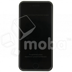 Защитное стекло "Антишпион" для iPhone 7/8/SE (2020)/SE (2022) Черный (Закалённое, полное покрытие)