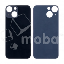 Задняя крышка для iPhone 13 mini (A2630) Черный (стекло, широкий вырез под камеру, логотип)