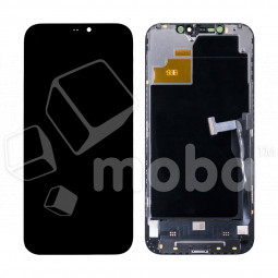 Дисплей для iPhone 12 Pro Max (A2411) в сборе с тачскрином Черный - (Hard OLED) (площадка под IC)