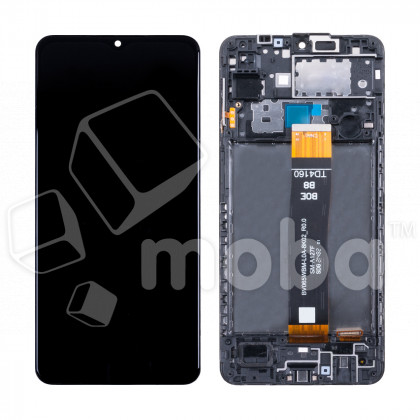Дисплей для Samsung Galaxy A12 Nacho (A127F) модуль c рамкой Черный - OR Ref. (SP)