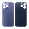 Задняя крышка для iPhone 14 Pro Max (A2895) Темно-фиолетовый (стекло, монолит, широкий вырез под камеру, логотип) - Премиум