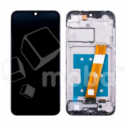 Дисплей для Samsung Galaxy A01/M01 (A015F/M015F) модуль с рамкой Черный (Широкий коннектор) - OR Ref. (SP)