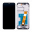 Дисплей для Samsung Galaxy A01/M01 (A015F/M015F) модуль с рамкой Черный (Широкий коннектор) - OR Ref. (SP)