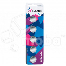 Батарейка CR2032 Космос Lithium 3V (5 шт. в блистере)