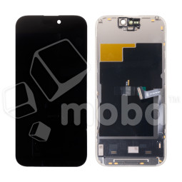 Дисплей для iPhone 15 Pro (A3102) в сборе с тачскрином Черный - DD (Soft OLED, Full HD, 120 Гц) (площадка под IC)