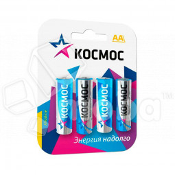 Батарейка AA LR6 Космос Alkaline 1.5V (4 шт. в блистере)