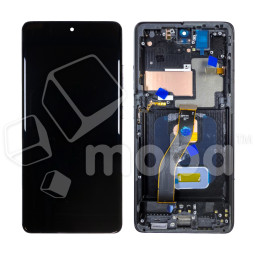 Дисплей для Samsung Galaxy S21 Ultra (G998B) модуль с рамкой Черный - (Soft OLED, 120 Гц) (Full Size)