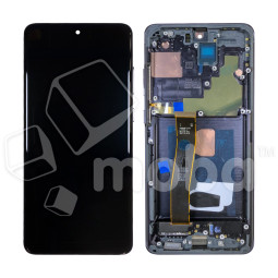 Дисплей для Samsung Galaxy S20 Ultra (G988B) модуль с рамкой Черный - (Soft OLED, 120 Гц) (Full Size)