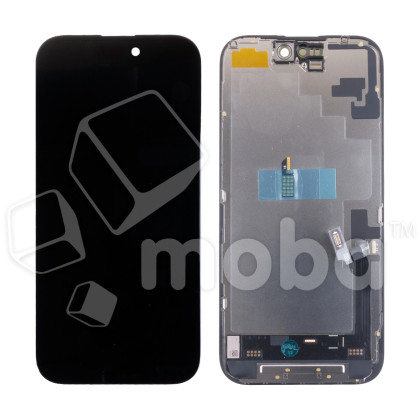 Дисплей для iPhone 16 (A3287) в сборе с тачскрином Черный - DD (Soft OLED, Full HD) (площадка под IC)