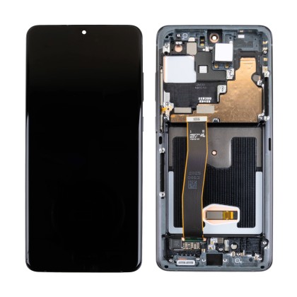 Дисплей для Samsung Galaxy S20 Ultra (G988B) модуль с рамкой Черный - Сервисный Оригинал
